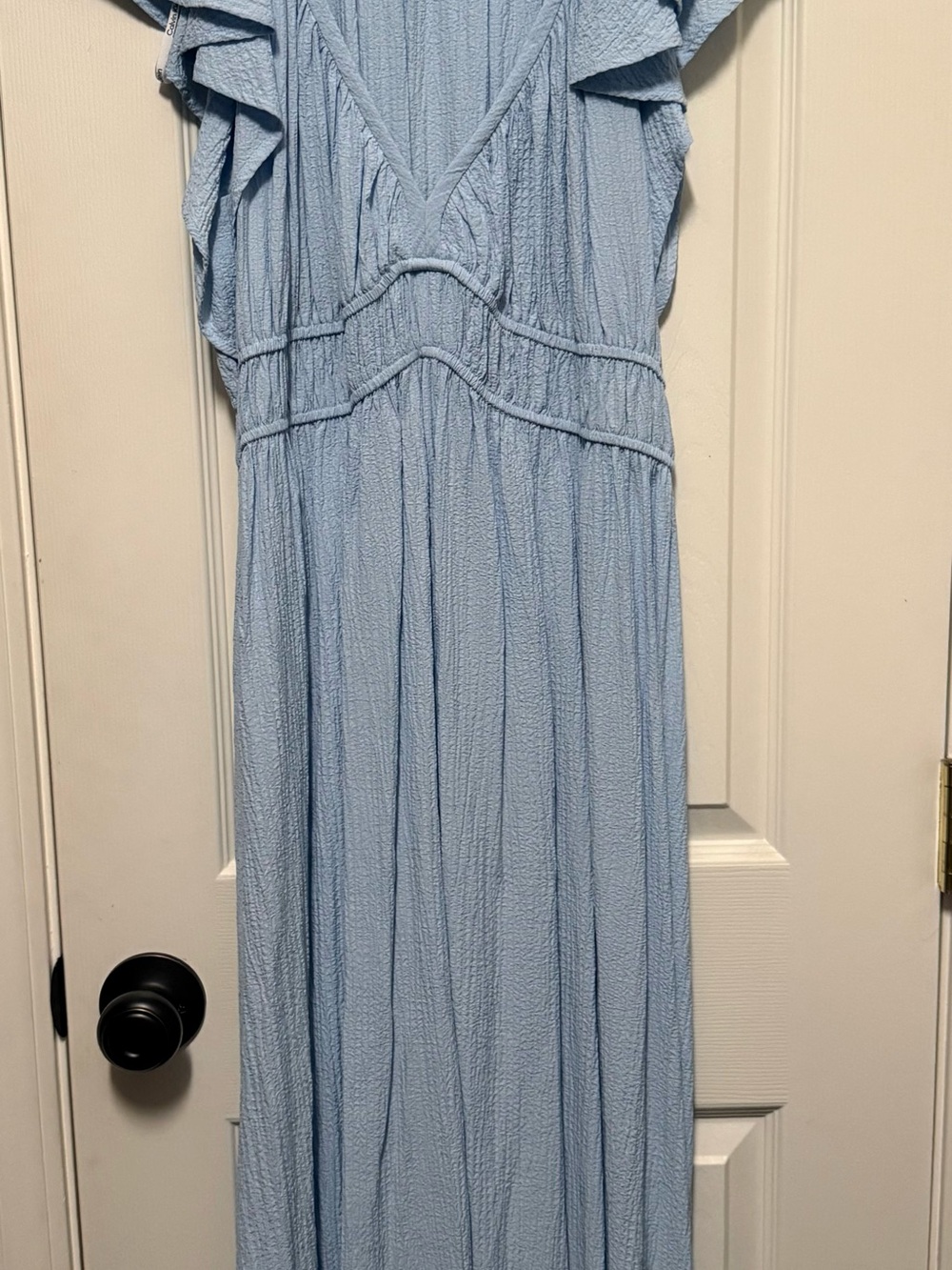 Calvin Klein Light Blue Textured Maxi Dress, size 10, NWT